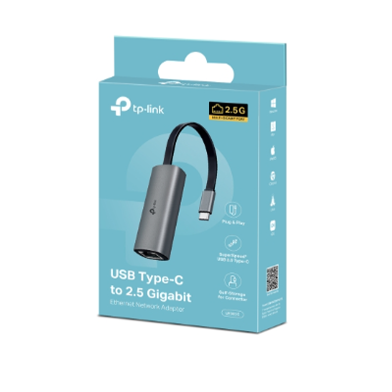 TP-Link USB Type-C to 2.5 Gigabit Ethernet Network Adapter TP-Link USB Type-C to 2.5 Gigabit Ethernet Network Adapter